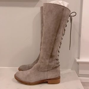 Sharnell II Waterproof Suede Lace-Up Tall Boots